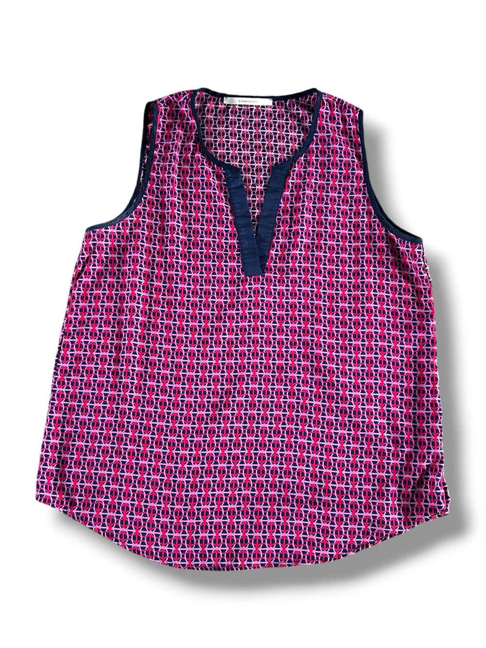 [41 Hawthorn] Sleeveless Patterned Blouse